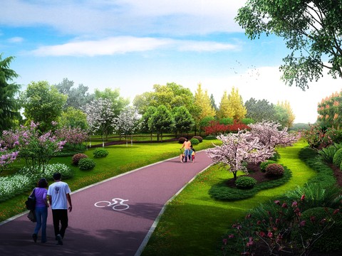 park landscape psd