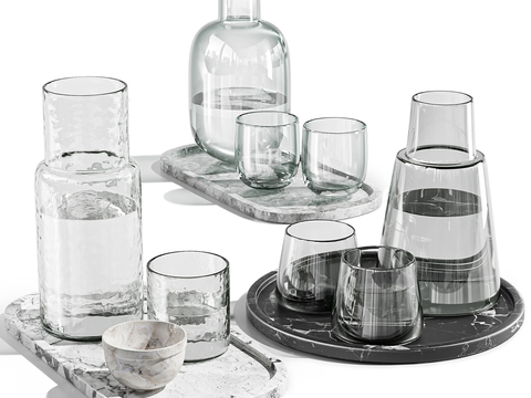 Desktop Ornaments Tableware Glass Bottle Tray