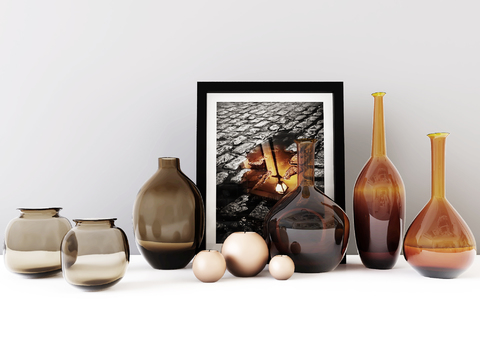 Modern glassware combination ornaments