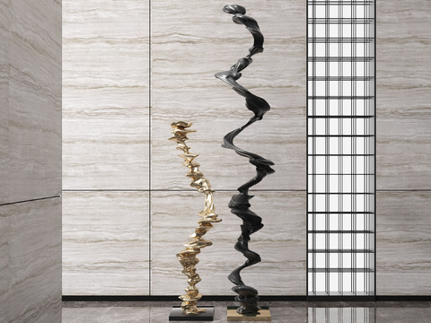 Modern abstract spiral sculpture