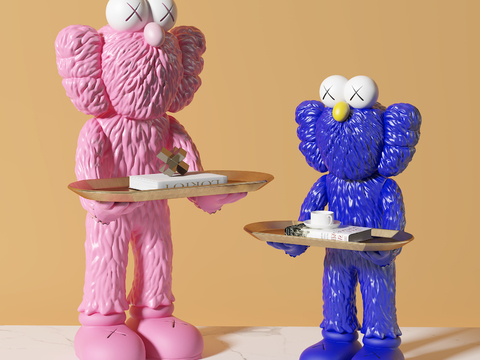 modern kaws sculpture ornaments