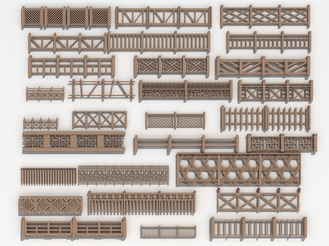 Modern Solid Wood Railing