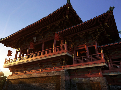 Chinese ancient palace building platform