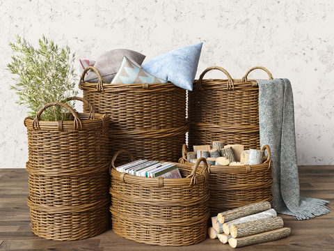 Modern woven storage basket