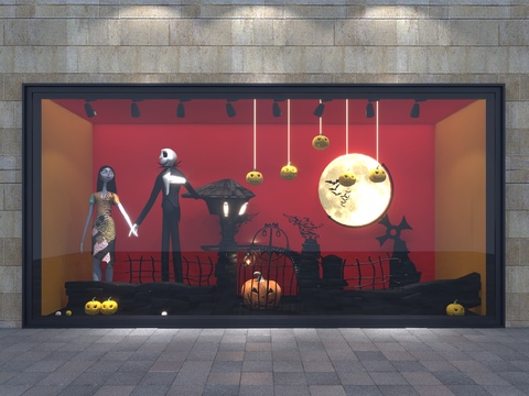 Modern Halloween Theme Window