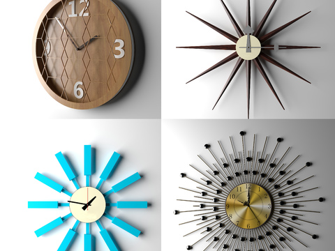 Modern creative clock combination