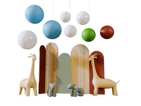 Giraffe screen children's chandelier