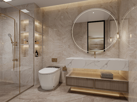 Affordable Luxury Style Toilet Bathroom Restroom