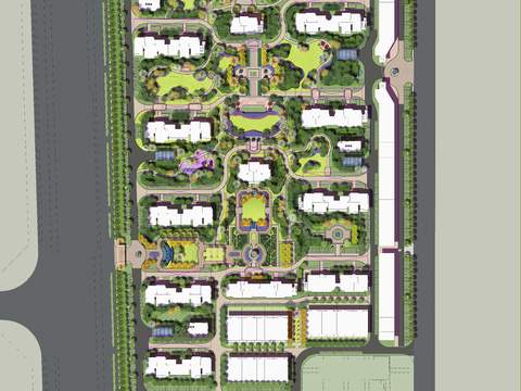 modern garden landscape plan psd