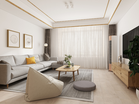 Japanese style living room dining room kitchen free