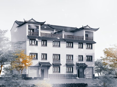 Chinese-style townhouse