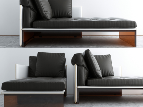 Modern Leather Chaise