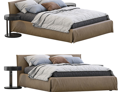 Meridiani modern fabric double bed