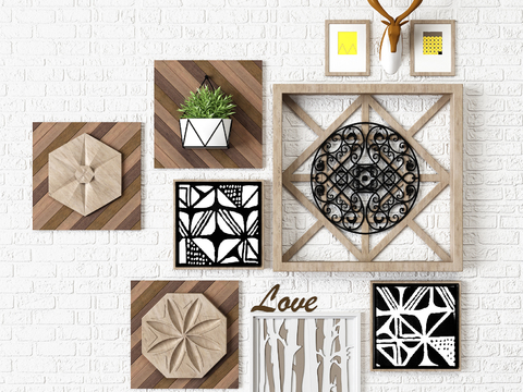 Nordic Solid Wood Wall Decoration Pendant