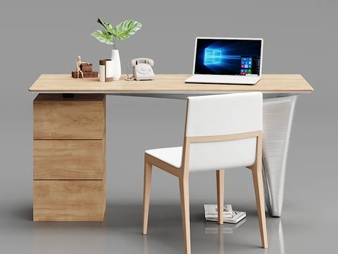 Modern Solid Wood Desk