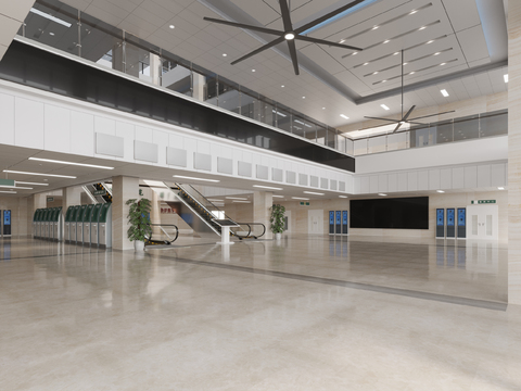 modern hospital lobby Corridor elevator