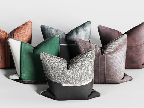 Modern fabric pillow combination