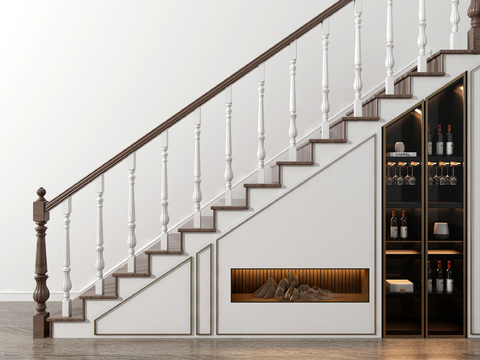 Jianou Stair Wine Cabinet