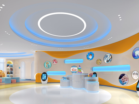 Modern children's dental popular science area free of charge