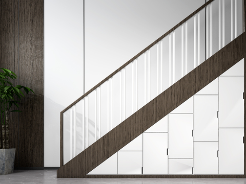 Modern Stair Storage Cabinet