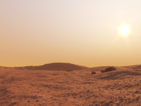 Modern Martian Ground Landscape