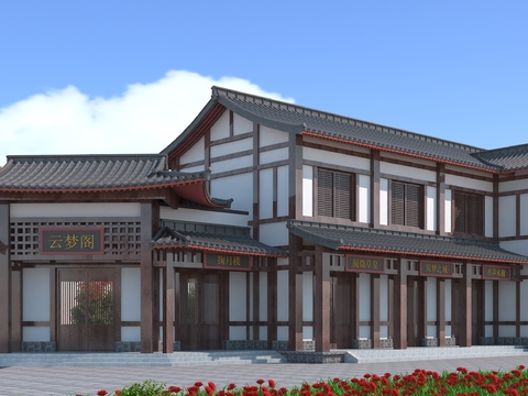 Chinese antique architectural appearance