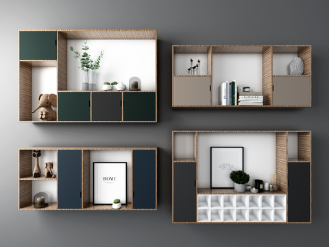 Modern Wall Cabinet Decorative Cabinet Combination