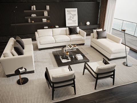 Meridiani white sofa combination