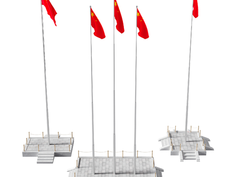 Modern Flag-raising Platform National Flag Platform