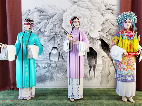 Chinese Peking Opera characters