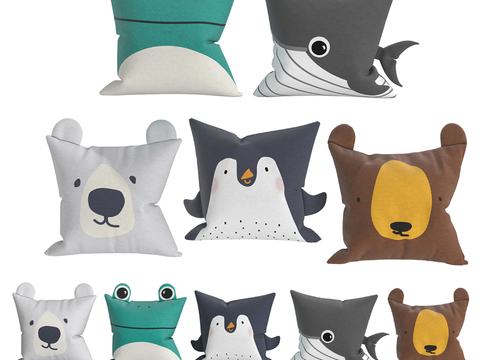 Modern children's animal cartoon pillow