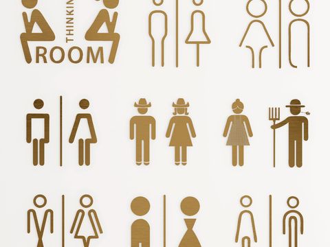 Modern Toilet Signs Signs