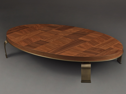 Modern log oval coffee table Free