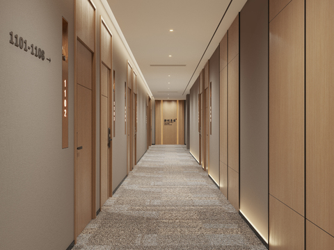 Modern Hotel Corridor