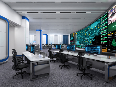 Modern Control Room Command Center