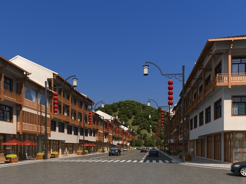 Chinese-style ancient commercial street