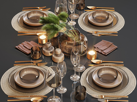 Modern Affordable Luxury Style Western Food Tableware Combination