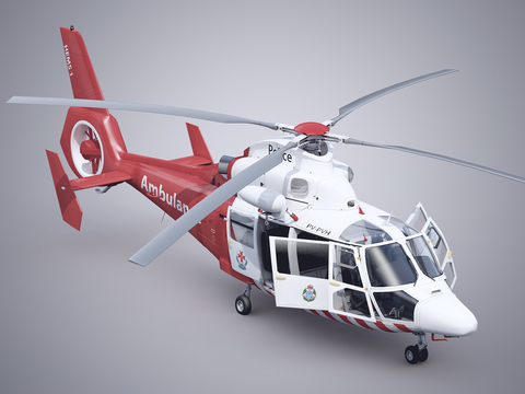 Modern dolphin search and rescue helicopter