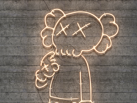 kaws neon decorative lights