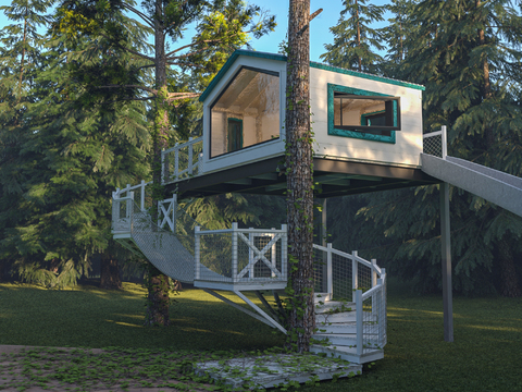 Nordic Forest Tree House Architectural Exterior