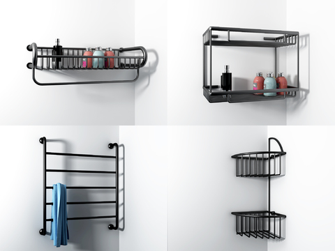 Modern Bath Daily Shelf Cabinet Rack Combination