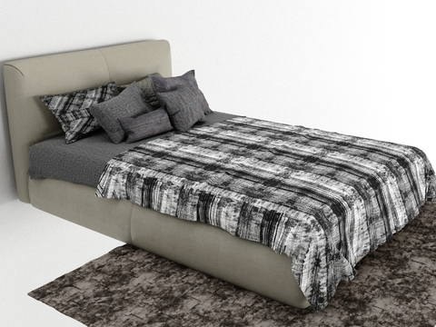 Modern fabric single bed free