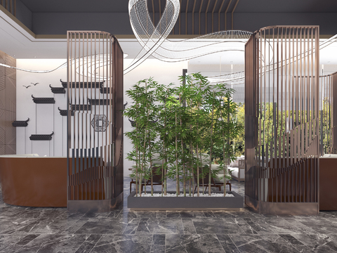 New Chinese Hotel Reception Area