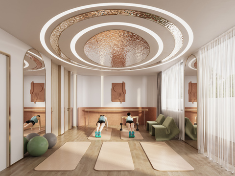 Modern Yoga Studio Training Room