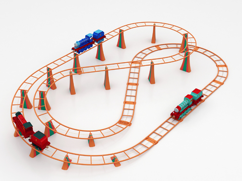 Modern children's track small train toys