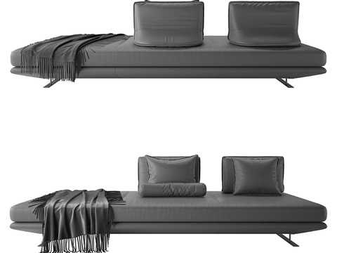 Modern Leather Chaise