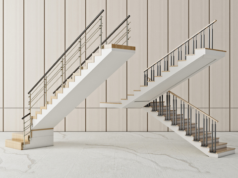 Modern solid wood staircase