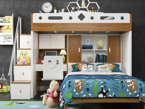 Nordic bunk bed for children