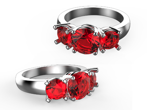 Modern Ruby Ring