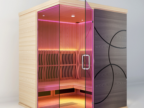 Modern simple small sauna room